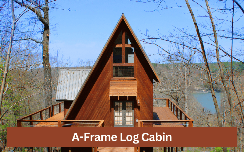 a frame log cabin