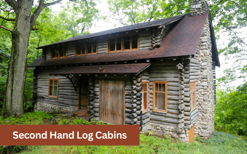 second hand log cabins